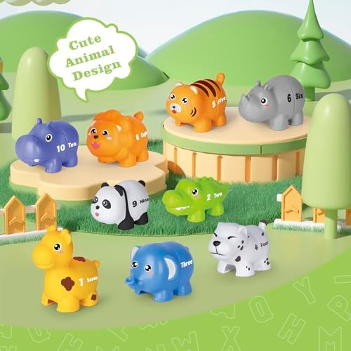 Animal Number Learning Toys for Toddlers Kids 3-5, 10 Unique Animals - Image 3
