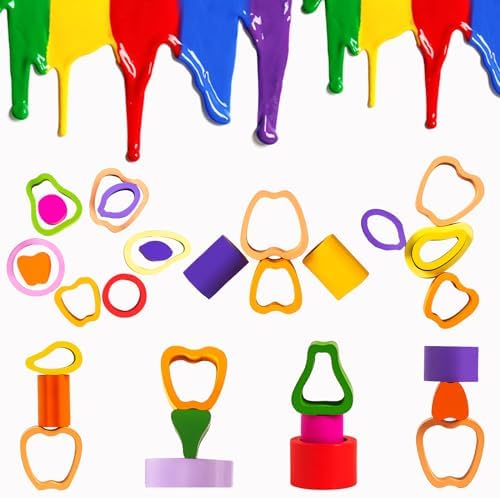 Symdiro Montessori Toys for 1 2 3 Year Old Boys Girls - Wooden Sorting & Stacking Toys for Kids - Toddler Toys Age 1-3 - Shape Sorter and Color Stacker Preschool Kids Gifts - Image 5