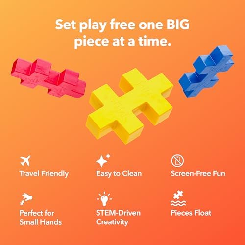 PLUS PLUS Big 100 Piece Rainbow Mix - Large Building Blocks for Toddlers - Image 6