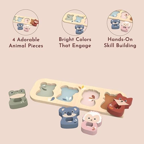 SPEEDY MONKEY Wooden Animal Puzzle | Kids Shape Sorter Puzzle Learning Toy - Image 5