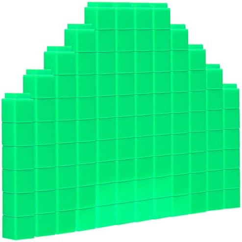 200 Pcs Green Linking Cubes for Math Counting Cubes Manipulatives Plastic Counting Block Manipulative Classroom Learning Supplies for Educational Preschool Activities Boy Girl (Green) by Unknown