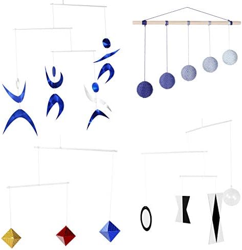 Set of 4 Portable Montessori - Munari, Gobbi, Octahedron, Dancers. Montessori Mobile, Baby Mobile, Hanging Mobile by barley+zone