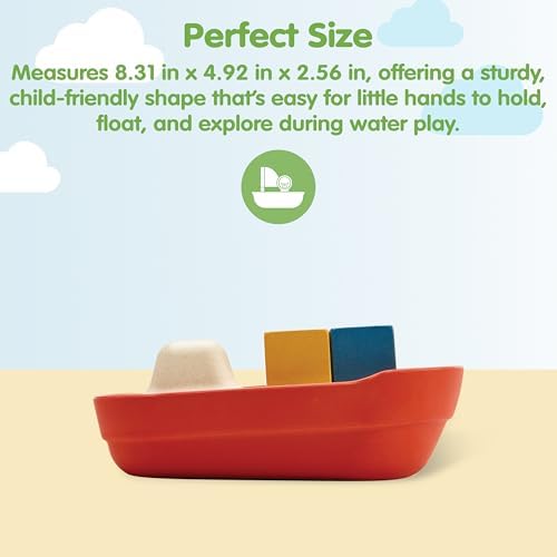 PlanToys® Cargo Ship Bath Toy for Toddlers Floating Boat Water Play Kids - Image 2