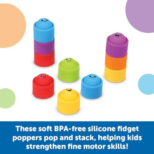 Learning Resources Rainbow Emotion Fidget Poppers Classroom Set, 24 Pieces, Ages 3+, Autism Sensory Toys, Social-Emotional Learning,Sensory Toys for Toddlers - Image 3