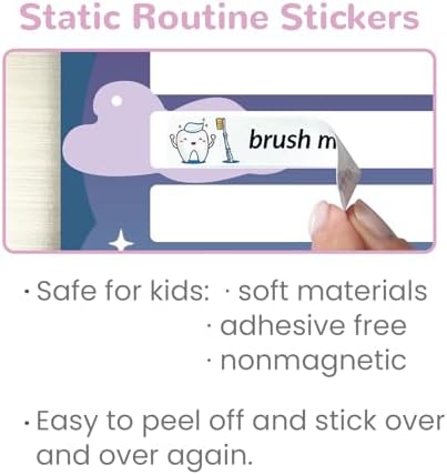 Magnetic Morning Bedtime Routine Chart for Kids,Toddler Daily Schedule Board, Unicorn Behavior Chart for Kids at Home,Toddlers Schedule Board - Image 4