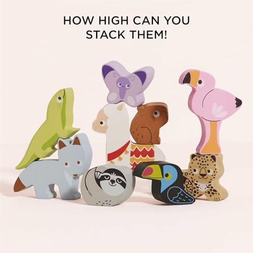 Le Toy Van Wooden South American Andes Stacking Animals & Bag - Image 5