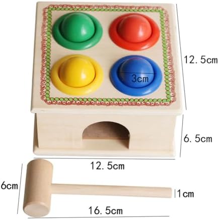 Montessori Square Hammering Ball Toy, Hand-Eye Coordination & Fine Motor Skill Builder - Image 6