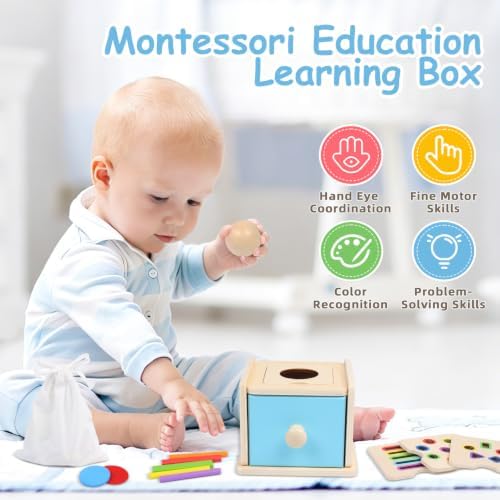4 in 1 Object Permanence Coin Box, Montessori Toys for 1+ Year Old - Image 2