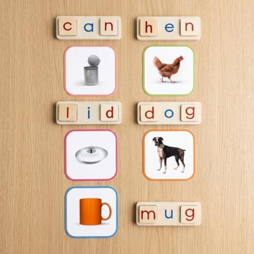 Montessori Wooden CVC Word Game | Real Photo Phonics Flash Cards Ages 3+ - Image 6