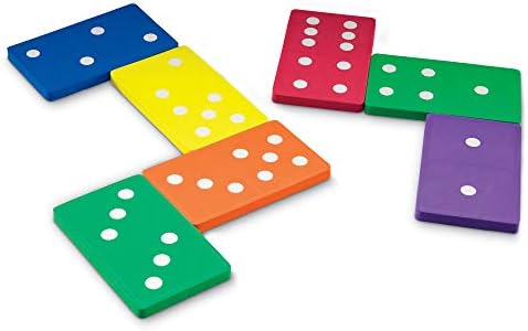 Learning Resources Jumbo Foam Dominoes - Board Games, Math Manipulatives , Counting and Problem Solving, Patterning Skills, Gifts for Boys and Girls, Classroom Games for Students by LearningResources