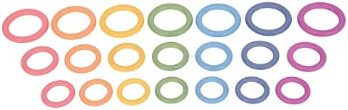 tickit Rainbow Wooden Rings, Set of 21, 3 Sizes by TickiT