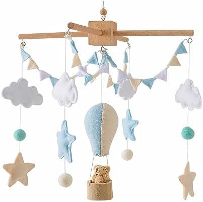 predolo Baby Crib Mobile, Felt Ball Wind Chimes Hanging Decoration, Nursery Decor, Montessori Baby Bedroom Ceiling Wind Chime for Infant Boys Girls, Style A by Unknown