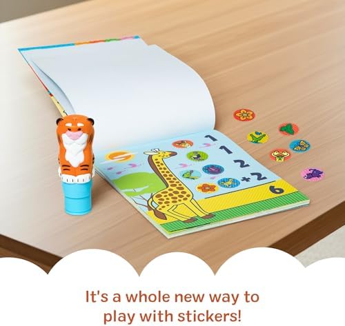 Melissa & Doug Sticker Wow!™ 24-Page Activity Pad and Sticker Stamper, 300 Stickers, Arts and Crafts Fidget Toy Collectible Character – Tiger - for Kids Ages 3+ - FSC Certified - Image 5