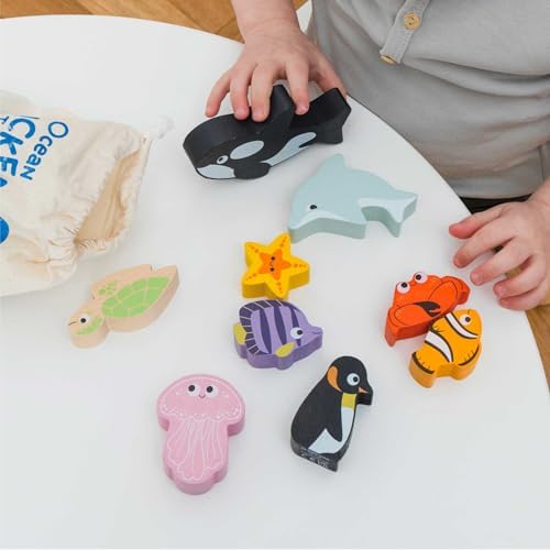Le Toy Van Under the Sea Ocean Animals Stacking Toy and Bag - Image 6
