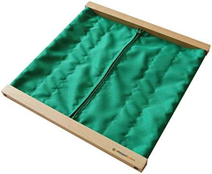 MONTESSORI OUTLET Montessori Practical Life Frames for Fine Motor Skills & Independence Development | Zipping Frame to Learn to Zip Clothes (Ages 3-6) by MONTESSORIOUTLET