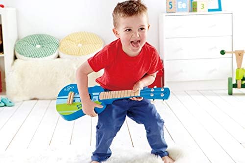 Hape Kid’s Wooden Toy Ukulele | 21 Inch Wooden Ukulele Musical Instrument with Vibrant Sound and Tunable Nylon Strings for Children, Blue - Image 2