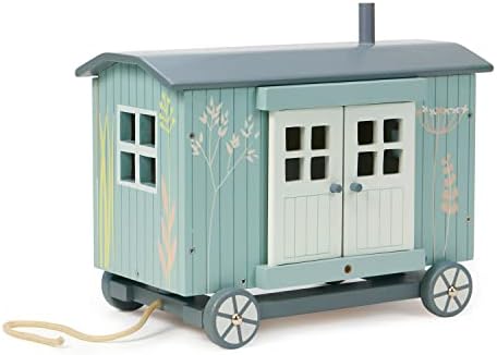 Tender Leaf Toys - Secret Meadow Shepherd’s Hut - Portable Furnished Wooden Shepherd’s Hut on Wheels with 11 Pcs Accessories and 3 Mice Dolls - Open-Ended Play and Story Tellings - Age 3+ - Image 3