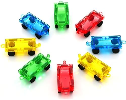 8 PCS Mini Magnetic Tiles Cars Construction Set, Magnetic Car Base by Odjas