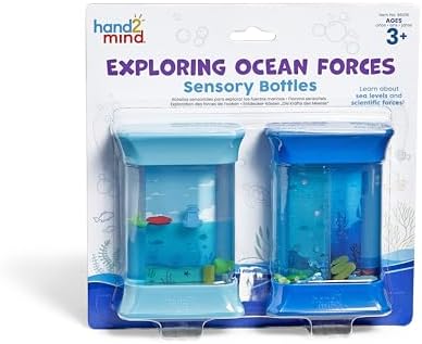 hand2mind Exploring Ocean Forces Sensory Bottles, Science Toys, Ages 3+ by hand2mind