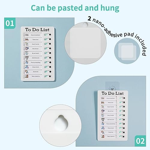 4 pcs Chore Chart for Kids Multiple Kids ADHD Tools Checklist Board Routine Schedule (to Do List) - Image 5