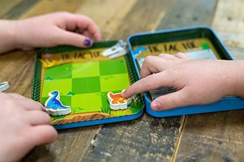 TS Shure by Bendon Dinosaur Tic-Tac-Toe Games Mini Magnetic Activity Tin with Illustrated Foam Magnets 50515 - Image 5