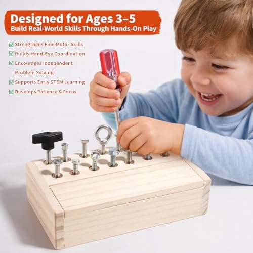 INIFEIDALA Kids Tool Set,Montessori Educational Toys for 3 4 5 Year Old - Image 2