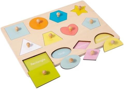 Adena Montessori Wooden Cognition Knob Puzzles Toddler Development Toy - Image 5