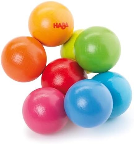 HABA Magica Wooden Grasping Toy Rattle - Baby Teething & Sensory Toy by HABA
