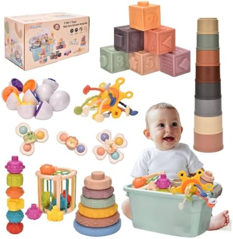is a 7-in-1 Montessori Toy Designed for Teething Babies and a Sensory Educational Gift specifically for This Purpose. by Majabike