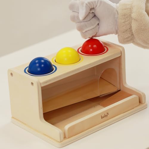 Dailyfunn Montessori Toys Object Permanence Box, Ball Tracker Drop Push Toy for Boy Girl Baby Toddler Kid Preschooler 1-3 Years Old - Image 6