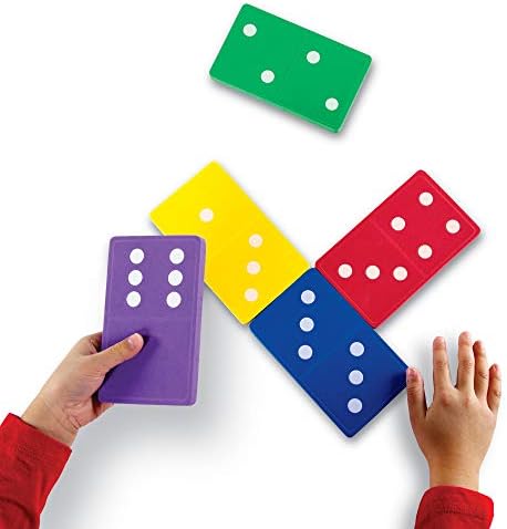 Learning Resources Jumbo Foam Dominoes - Board Games, Math Manipulatives , Counting and Problem Solving, Patterning Skills, Gifts for Boys and Girls, Classroom Games for Students - Image 2