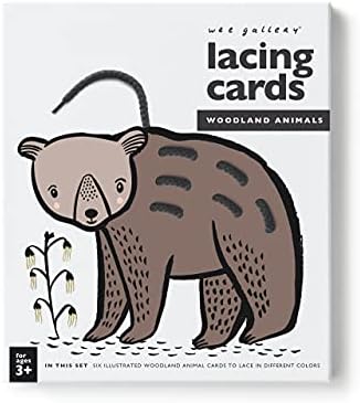 Wee Gallery Woodland Lacing Cards, Sewing Cards for Kids Ages 3-5 - Image 6