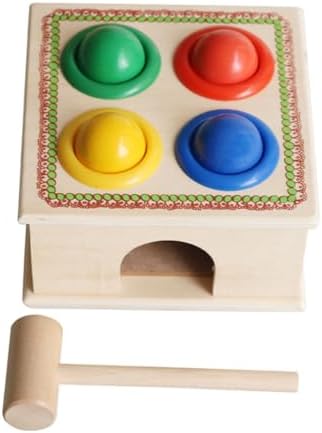Montessori Square Hammering Ball Toy, Hand-Eye Coordination & Fine Motor Skill Builder by Unknown