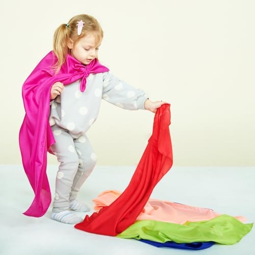 Play Scarves Set of 6 with a Storage Bag for Kids - Image 2