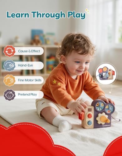 TOP BRIGHT Montessori Busy Board for 1 Year Old, 1 Year Old Boy Girl Gifts - Image 2