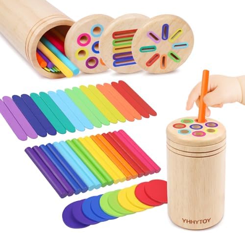 YHHYTOY Montessori Toys for 1 2 3 Year Old, Color Learning Sorting Toys by YHHYTOY
