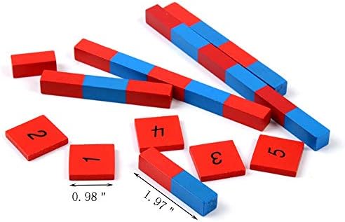 Kghios Montessori Small Numerical Rods with Number Tiles Math Toys for Kids - Image 4