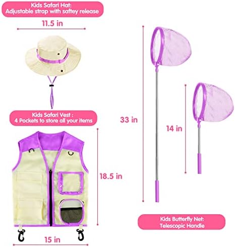 INNOCHEER Explorer Kit & Bug Catcher Kit for Kids Outdoor Exploration for Boys Girls 3-12 Years Old (Purple) - Image 5