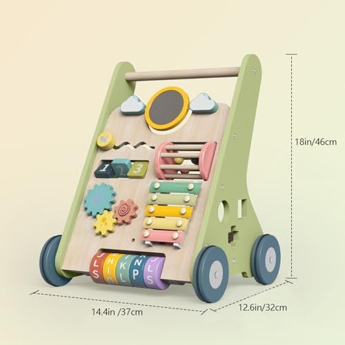 Bautia Wooden Baby Walker, Montessori Push Walker for Babies 10-12 Months - Image 6