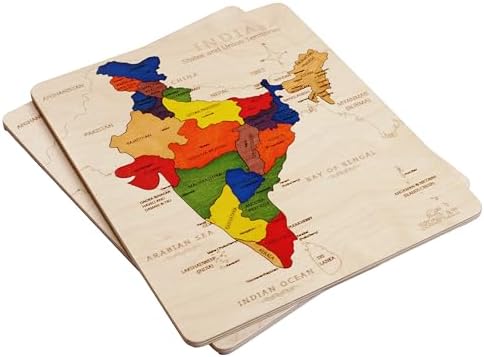 India Map Wooden Jigsaw Puzzle for Kids | 22 Puzzle Pieces | Learning & Educational Toy Gift for Boys & Girls Ages 4 Years and Above - Image 4