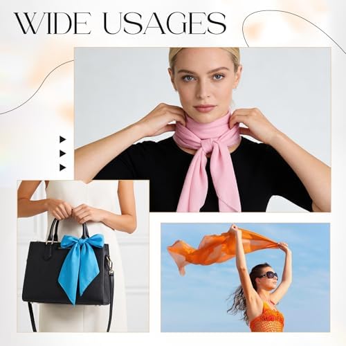 Shyyween 12 Pcs Chiffon Juggling Scarves Dance Scarves Bulk 24 x 24 Inches Colorful Square Soft Scarfs for Music Movement Education Musical Performance Magic Trick Props Accessories - Image 6