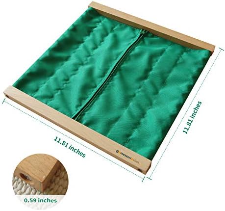 MONTESSORI OUTLET Montessori Practical Life Frames for Fine Motor Skills & Independence Development | Zipping Frame to Learn to Zip Clothes (Ages 3-6) - Image 6