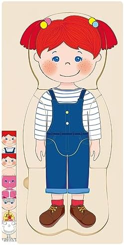 Wooden My Body Puzzle for Kids, Girls by MoinKidz