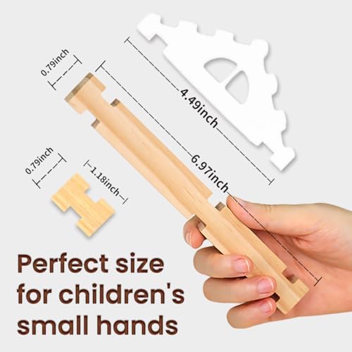 Jovi-mindly＆Notchies 63PCS Wooden Blocks Beginner Set Wooden Blocks |Preschool Learning Toys Wood Blocks Building for Kids Ages 3+ Creative Construction Game,FSC Certified,Birthday Toys Gifts - Image 3
