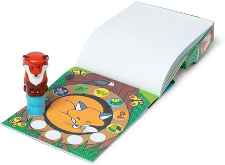 Melissa & Doug Sticker Wow!™ 24-Page Activity Pad and Sticker Stamper, 300 Stickers, Arts and Crafts Fidget Toy Collectible Character – Fox - for Kids Ages 3+ - FSC Certified - Image 3