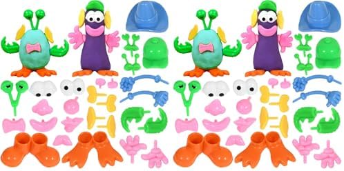 READY 2 LEARN Dough Character Accessories | Set of 52 | 21 Different Shapes-| Playdough Accessories for Kids-| Create Whacky Animals and Characters,(Pack of 2) by Ready2Learn