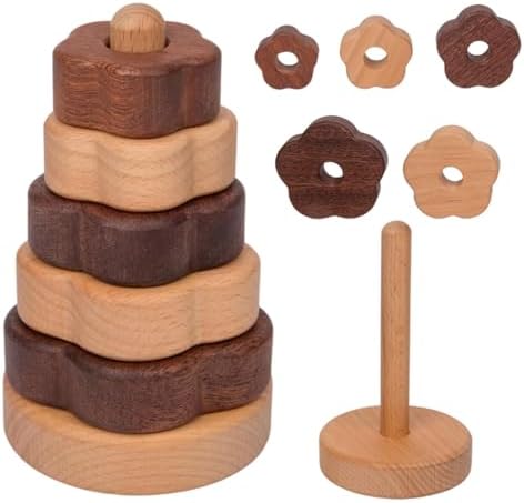 Adena Montessori Wooden Stacking Toy, Flower, 12m+ by AdenaMontessori