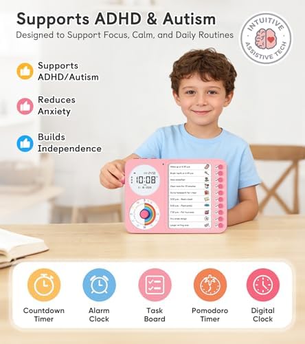 3-in-1 Visual Timer & ADHD Tool for Kids with Chore Chart & Planning Board - Image 5