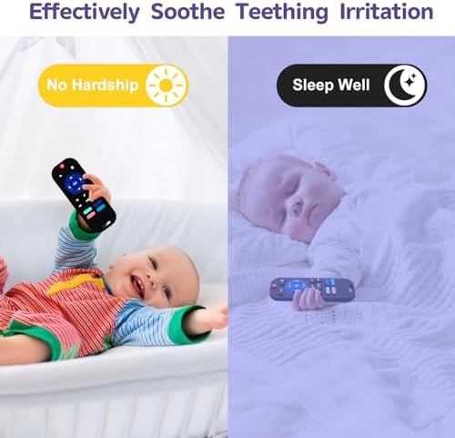 Hooku Silicone Teething Toys for Babies 0-6 Months, Teethers for Babies 6-12 Months, Remote Teether for Baby, Sensory Toys for Babies, Baby Chew Toys - Image 4