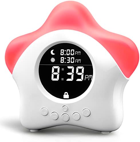 Stay-in-Bed Clock for Kids - Toddler Sleep Trainer, Night Light & Alarm by LearnClimb